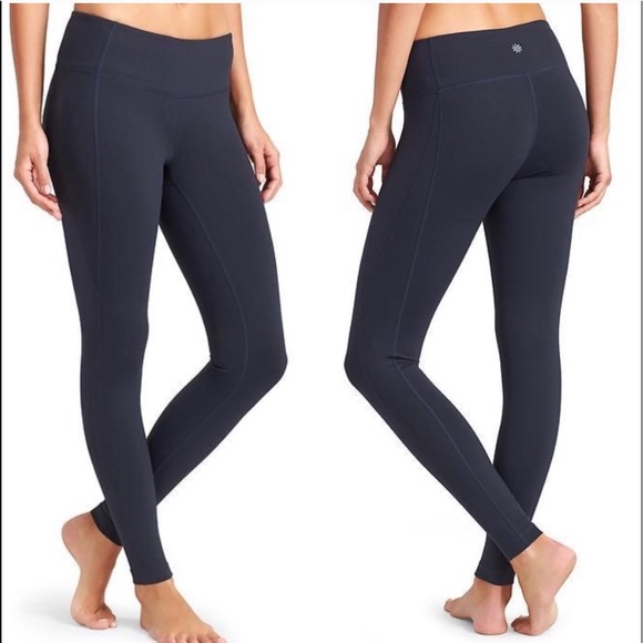Athleta Pants & Jumpsuits Athleta Blue Leggings Black Stitching